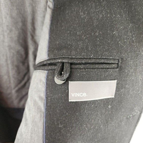 Vince. Wool Blend Black Distressed Men's Blazer 42 - Picture 5 of 12